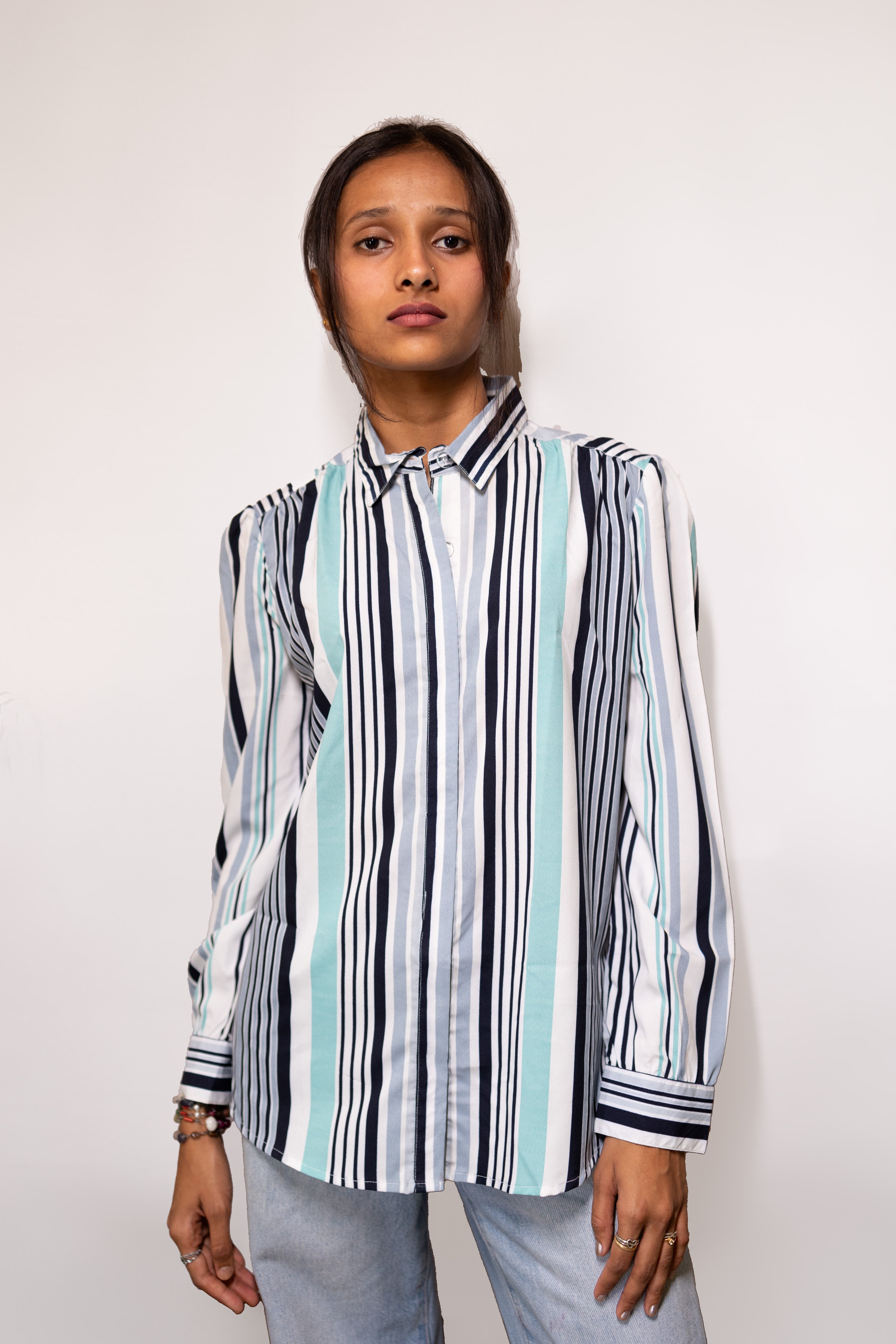 Multicolour Lines Shirt - AZZLIAS WARDROBE